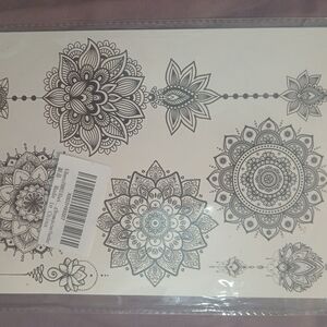 Mandala Temporary Tattoo Set - Black